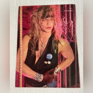 Vintage Rock Star Pinup of Poison’s Bret Michaels
